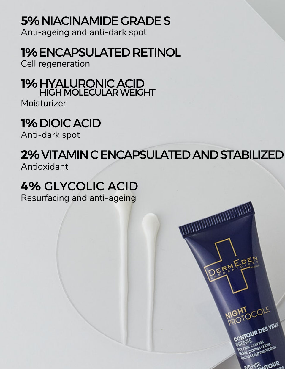 Derm Eden Night Protocole Intense Eye Contour 15ml
